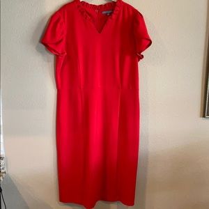 Sharagano Red Ruffled Dress 14
